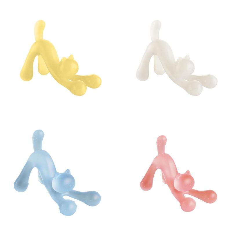 Süßes Katzen-Beißspielzeug für Babys, Kleinkind-Beißring, Weicher Silikon-Beißring, Sicheres und Effektives Werkzeug zur Linderung von Zahnungsbeschwerden