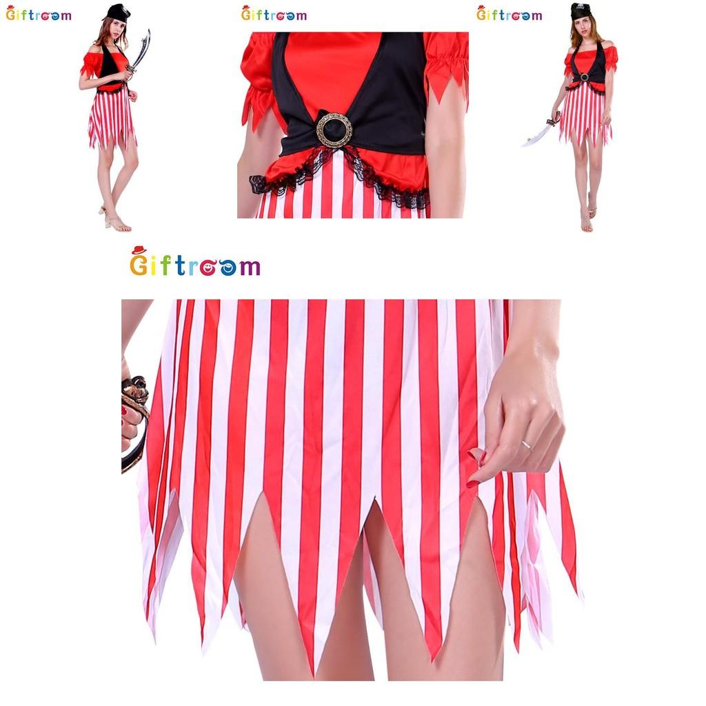 Vibrant Cosplay Red Dress For Women Inspired By Caribbean Pirate Events Theme
