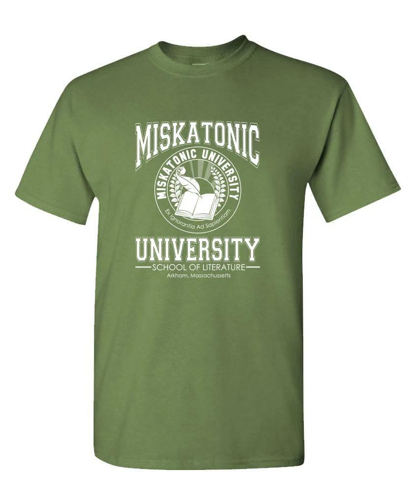 MISKATONIC LITERATURE - lovecraft cthulhu - Mens Cotton T-Shirt 3XL