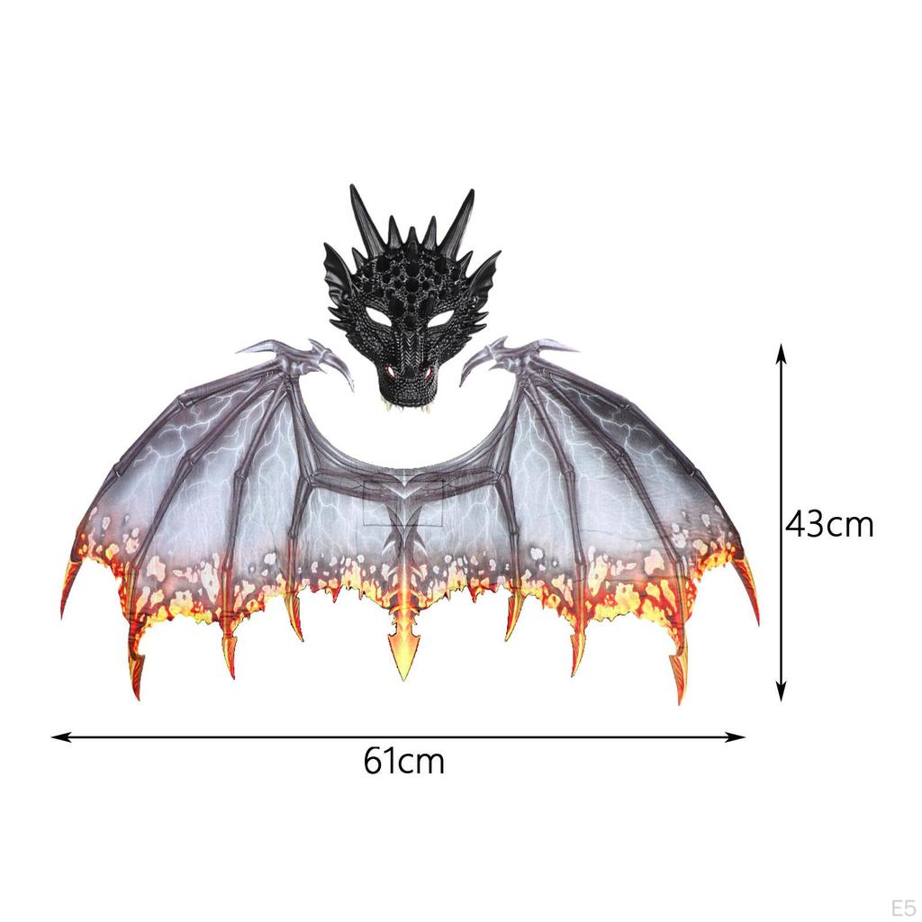 Adult Dragon Costume Dinosaur Mask Sets Accessories Masquerade Fancy Dress for Festival