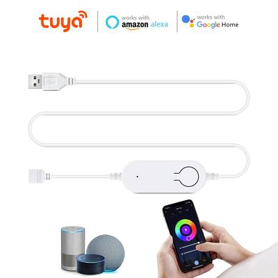 USB 5V TUYA Smart WiFi RGB LED juostos valdiklis WIFI LED juostelės reguliatorius 4 kontaktų Smartlife APP 5050SMD 2835SMD Darbas su Alexa Google