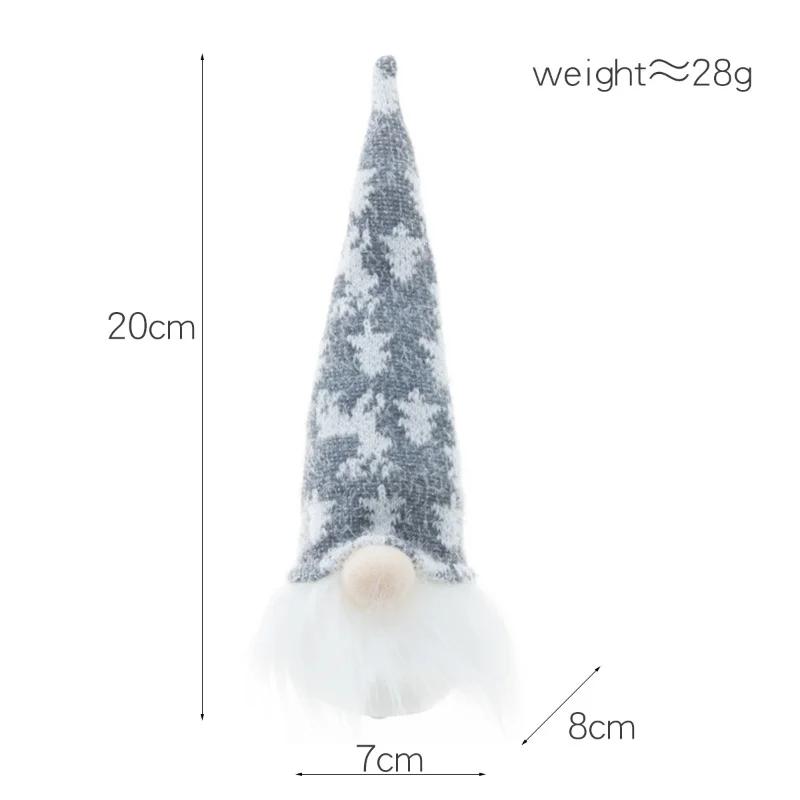 Christmas Decorations Night Light Forest Old Man with Light Gnome Doll Pendant Luminous Christmas Tree Pendant