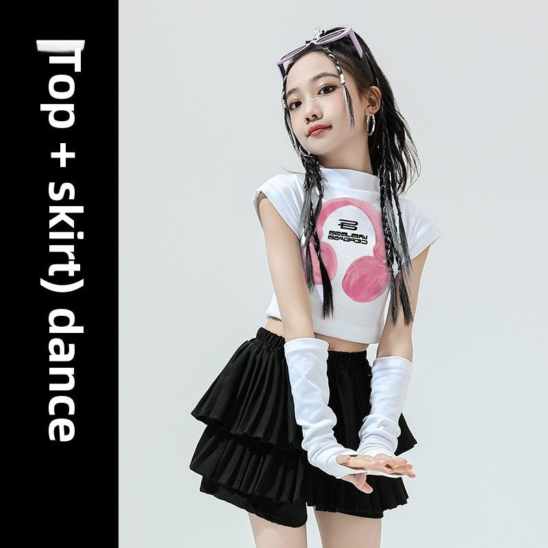 

Костюмы для джазовых танцев для девочек, модная одежда, детские костюмы для дефиле, танцевальные костюмы для девочек в стиле хип-хоп 110