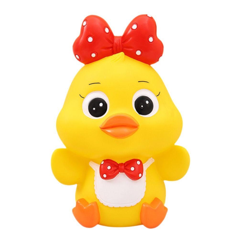 Decorative Cartoon Duck Money Boxes Anti Drop Duck Model Piggy Bank  Home Decoration