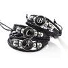 Fashion 26 Letters PU Leather Bracelets Multilayer A-Z Name Initials Bracelet For Men Wrist Accessories Jewelry Birthday Gifts