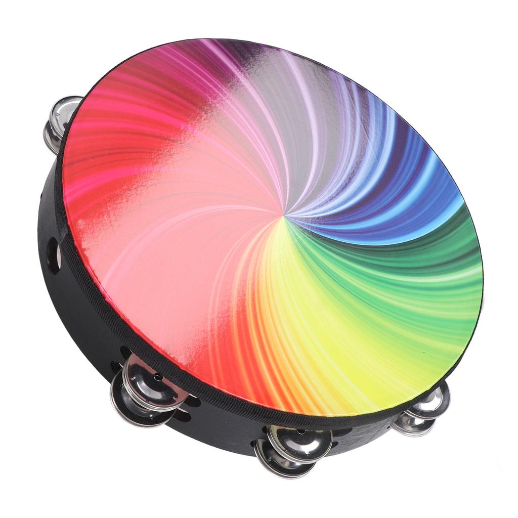 Ruční tamburína 10 palců Dvouvrstvá Zvonkový díl Masivní dřevo a PET Ruční buben