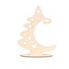 Handmade Xmas Tree Star Slices Elliptical Base Wood Slices Christmas Tree Crafts  Holiday