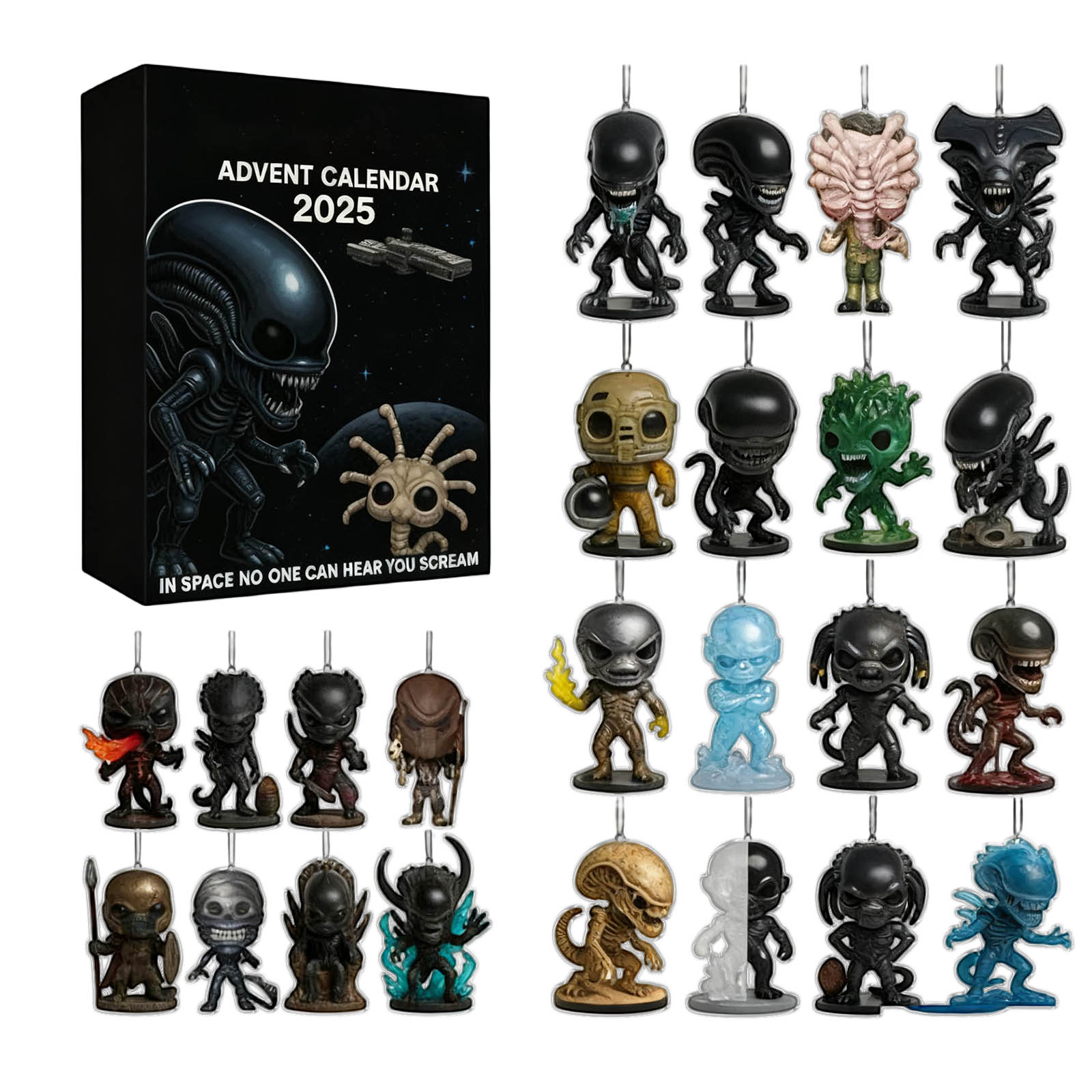 

Advent Calendar – A Fun 24-day Christmas And Advent Calendar, A Surprise Christmas Countdown Gift, Acrylic Flat Pendant (2D). One Size чёрный