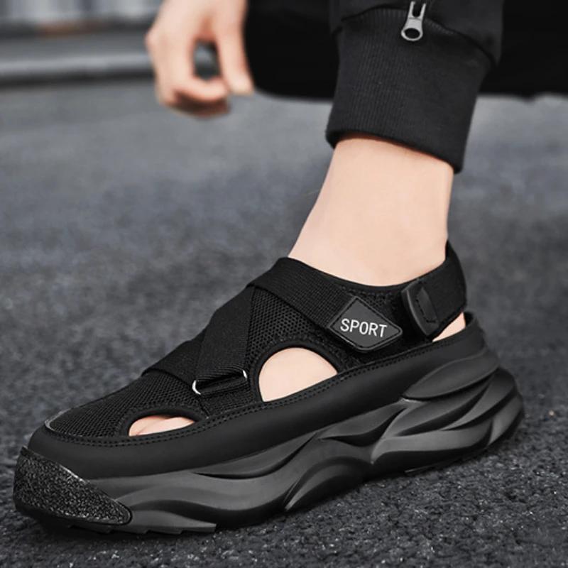 2024 Hot Seller New Sandals for Men Summer Cave Casual Baotou Water Proof Beach Shoes Platform Sandals