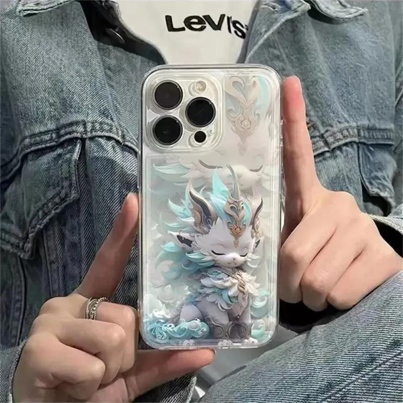 Year of the Dragon Auspicious and Rich iphone15 iPhone Case 14promax Soft Rubber 13pro Transparent 12p Personality 11