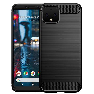 Brushed Texture Case For Google Pixel 4 Silicone Cases for Pixel 4 Google Luxury Carbon Fiber Soft TPU Phone Cover