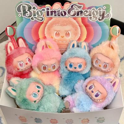 Labubu 3.0 Plush Doll Plush Toy Keychain Backpack Decoration  High-Energy Macaron Plush Pendant with Bunny Ears Cute Keychain Charm Gift for All Age