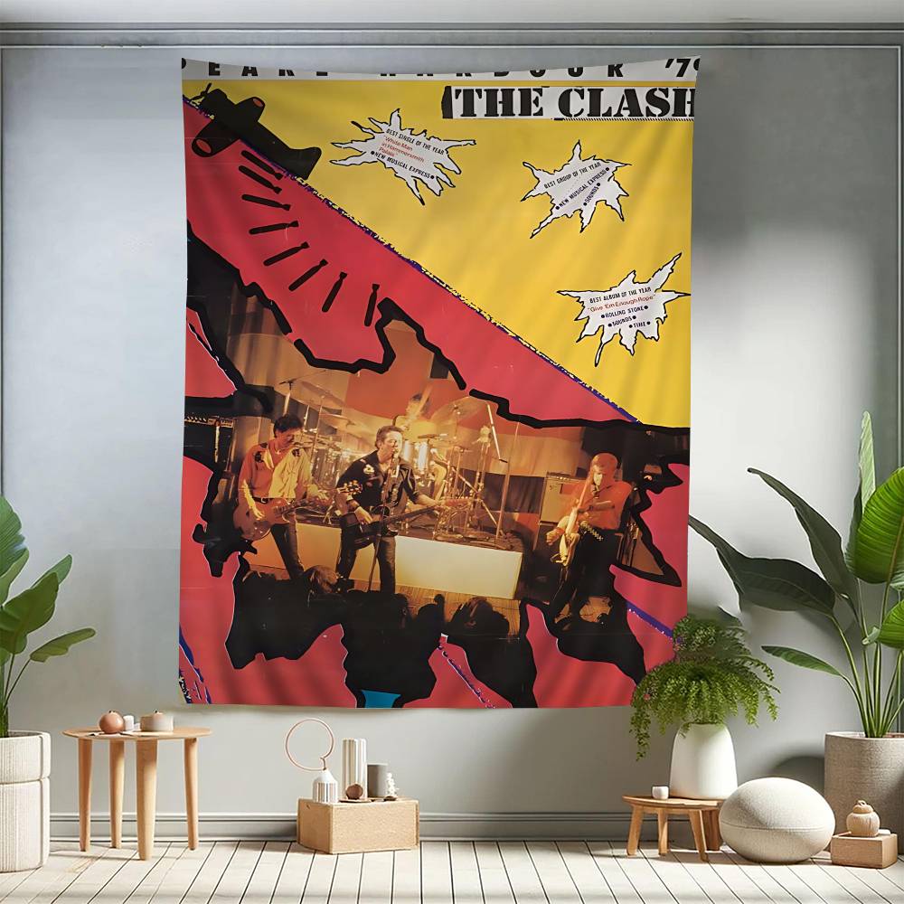 Clash The Band Tapestry Art Printing Cheap Hippie Wall Hanging Bohemian Wall Tapestries Mandala Art Home Decor