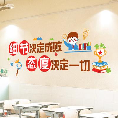School Training Institution Class Cultural Wall Tutoring Class Layout Classroom Wall Decoration Inspirational Wall Stickers Self-adhesive