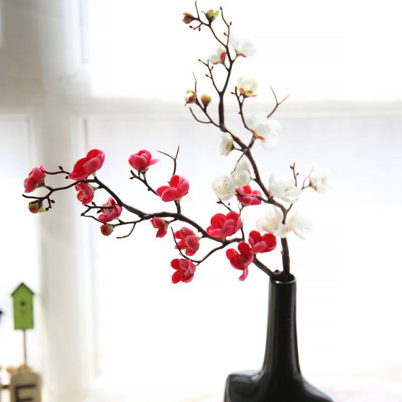 Artificial Flowers Plum Flower Artificial Plants Tree Branch Silk Flowers for Home Party