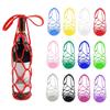 Folding Silicone Portable Red Wine Carrying Mesh Bag Breathable Mesh Storage Bag Hanging Storage Heat-Resistant Placemat