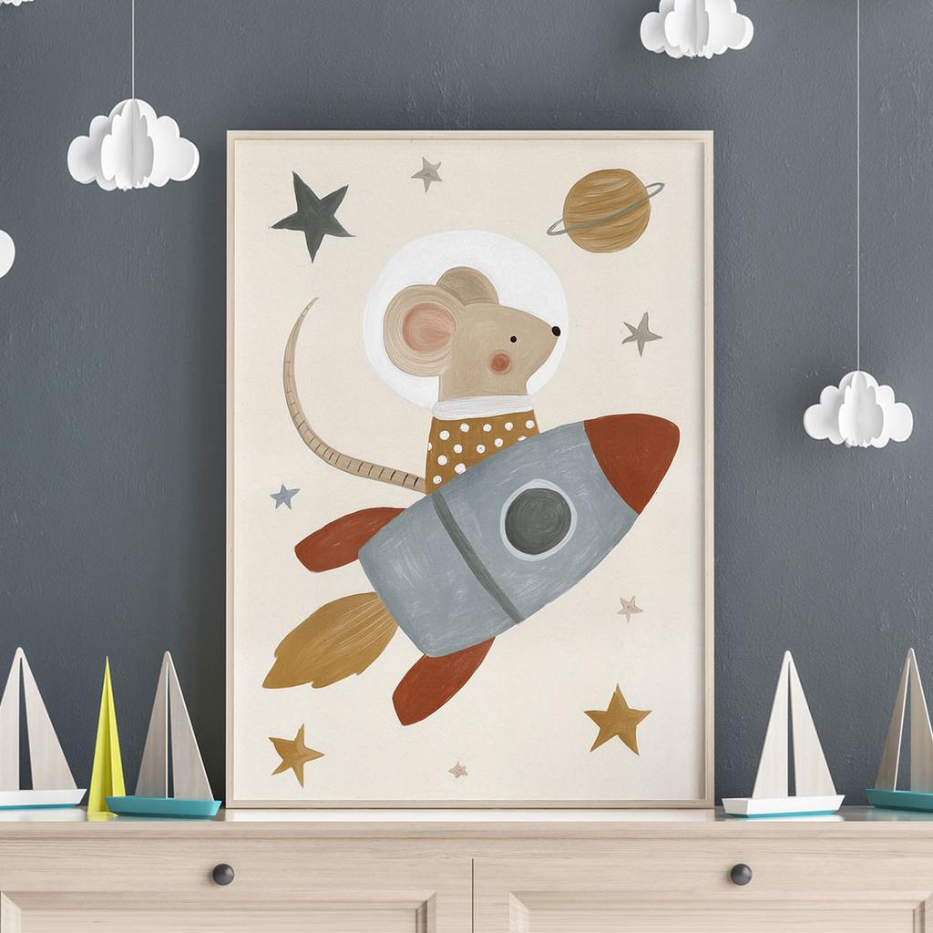 Poster for a Child Astronaut Mouse
