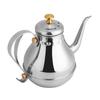 Stainless Steel Gooseneck Pour Over Coffee Drip Kettle, 1.2L Coffee Pot Tea Filter Pot Filter Ergonomic Handle Comfortable Grip for Hotels Restaurants