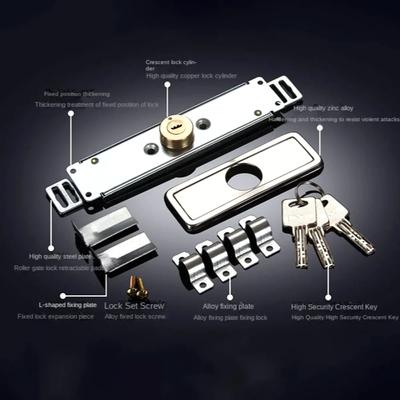 Roller Shutter Safety With Key Cross Anti-theft Door Roller Shutter Door Lock Installation Middle Or Bottom Louver Accessories