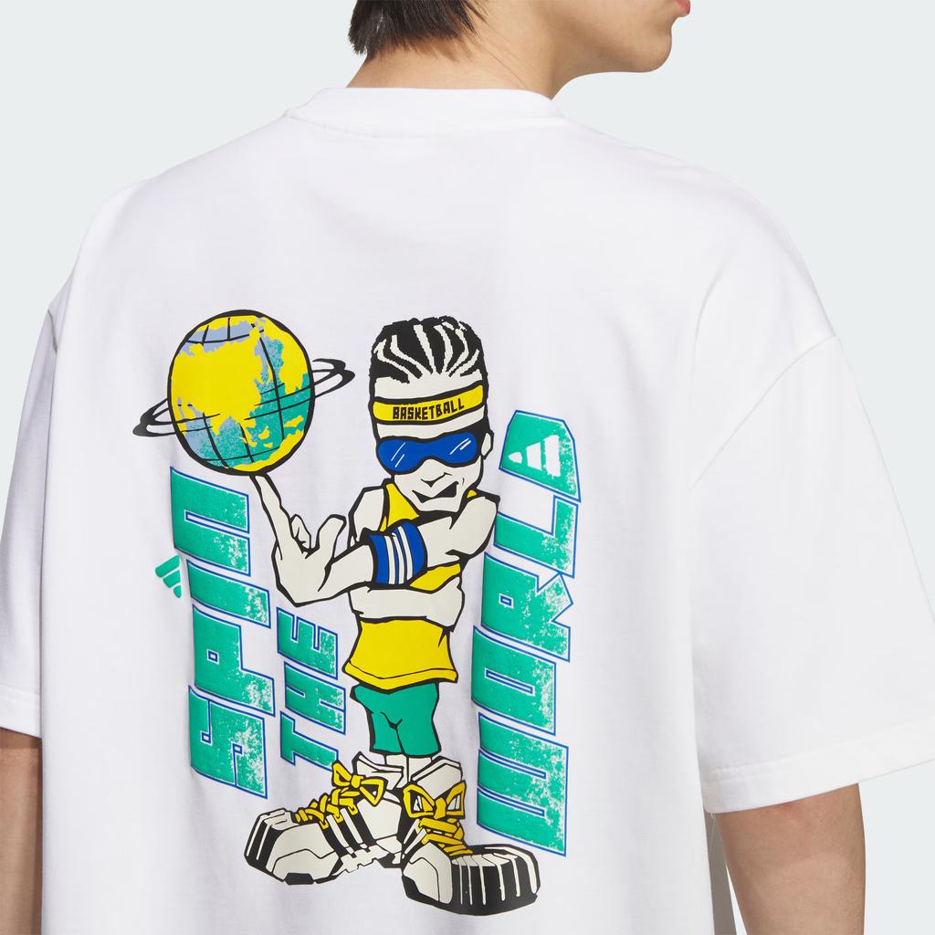 Adidas Basketball Ss25 Graphic Pullover Crew Neck Short Sleeve T-Shirt Men T-Shirt KF0725