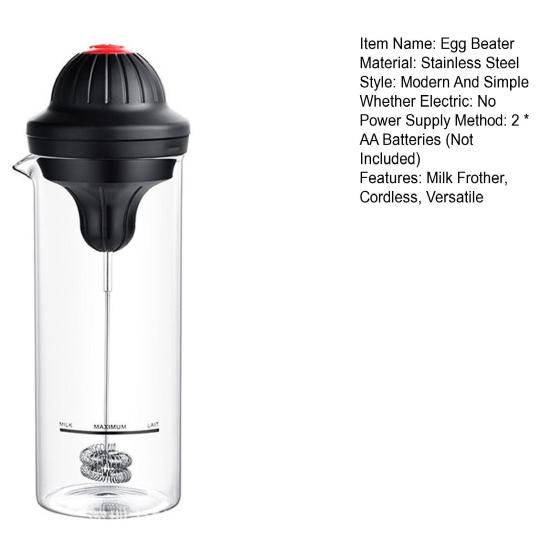 Elektrický šlehač Bezdrátový napěňovač mléka Automatický mixér s nádobou Rychlé míchání Přenosný