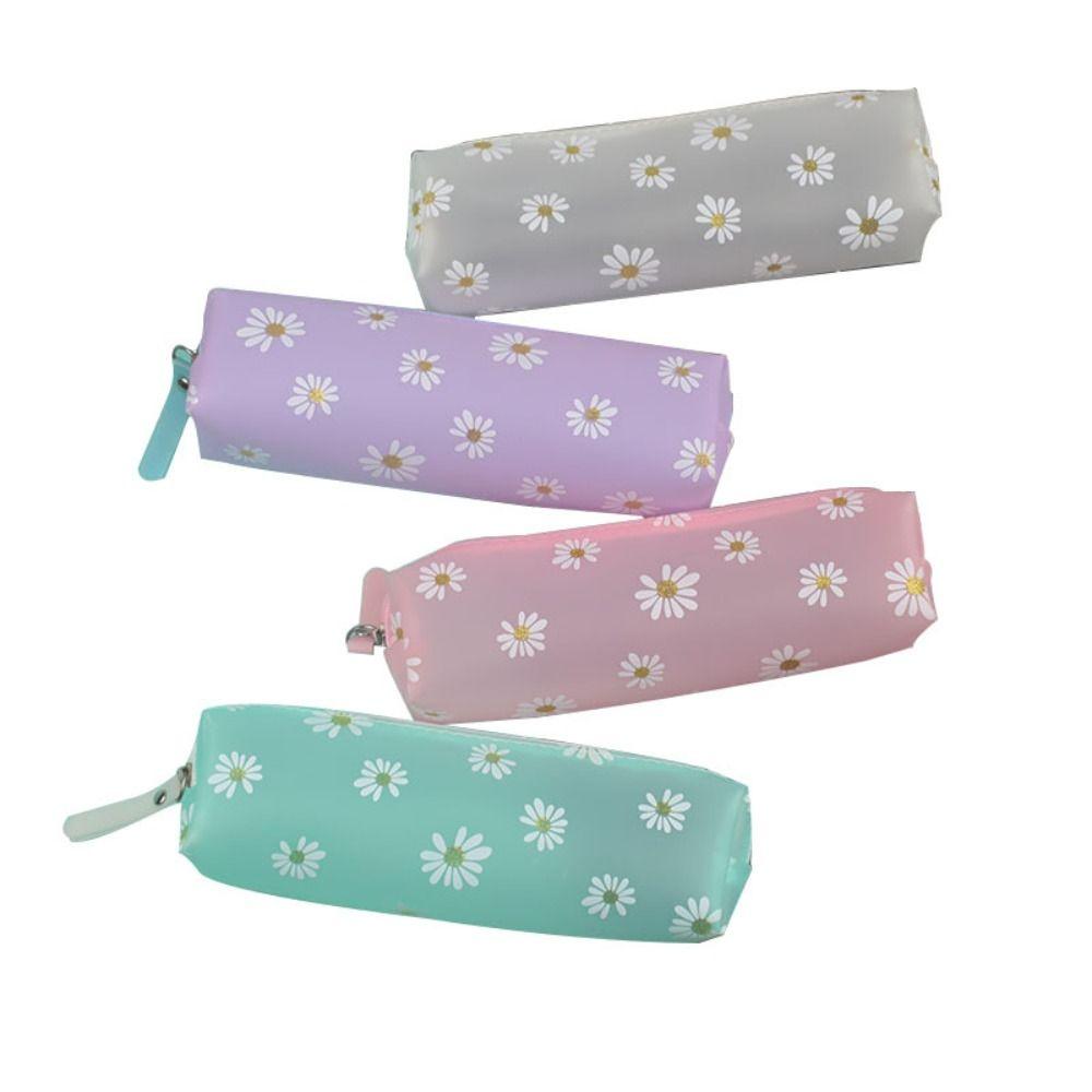 

Cute Daisy Pen Case Kawaii Pencil Box School Stationery Transparent Pencil Case