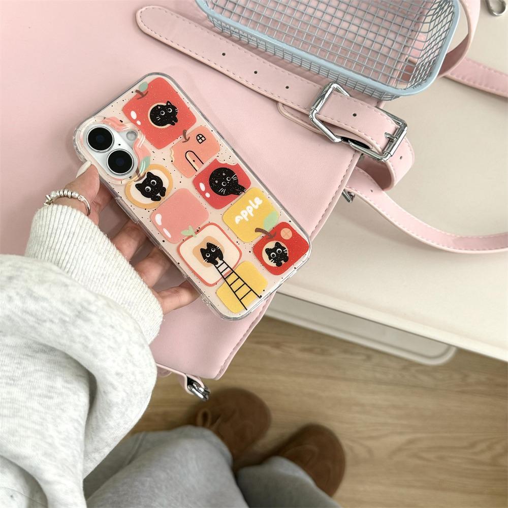 Pouzdro na telefon IMD pro iPhone 11 13 16 Pro Max Pouzdro pro iPhone 13 14 15 Pro Max 12 13 Pro Max 13 Pro 14 Pro Kreslený motiv květiny a zvířete Odolné proti nárazům a opotřebení