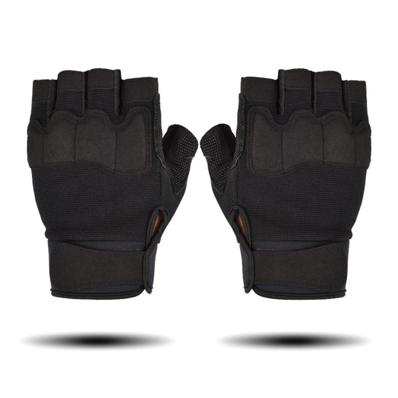 Fingerless Tactically Glove Knuckle Protective Outdoor Glove for Shooting Hunting Motorcycling Climbings Work Glove L