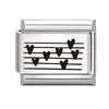 Black Piano Chess Boardlaser Engraving Links Fit 9mm Italian Charms Bracelet Jewelry DIY Making Gifts