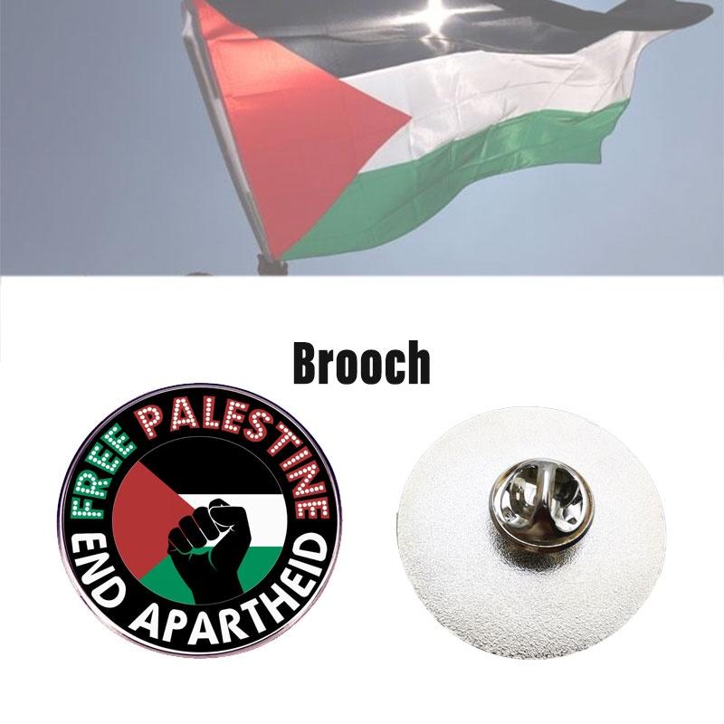 Broche Pin Palestine Libre Décorative et Robuste en Alliage Métallique Accessoire