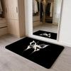 Butterflies and Moths Floor Mat Washable Absorbent Flannel Door Mat Non-Slip Indoor Floor Carpet