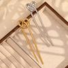 MamacitaSlay Elegante Herz Schleife Haarspangen Anlaufgeschützt Titan 18K Goldbeschichtet Haaraccessoires Wasserdicht Tägliche Dekoration