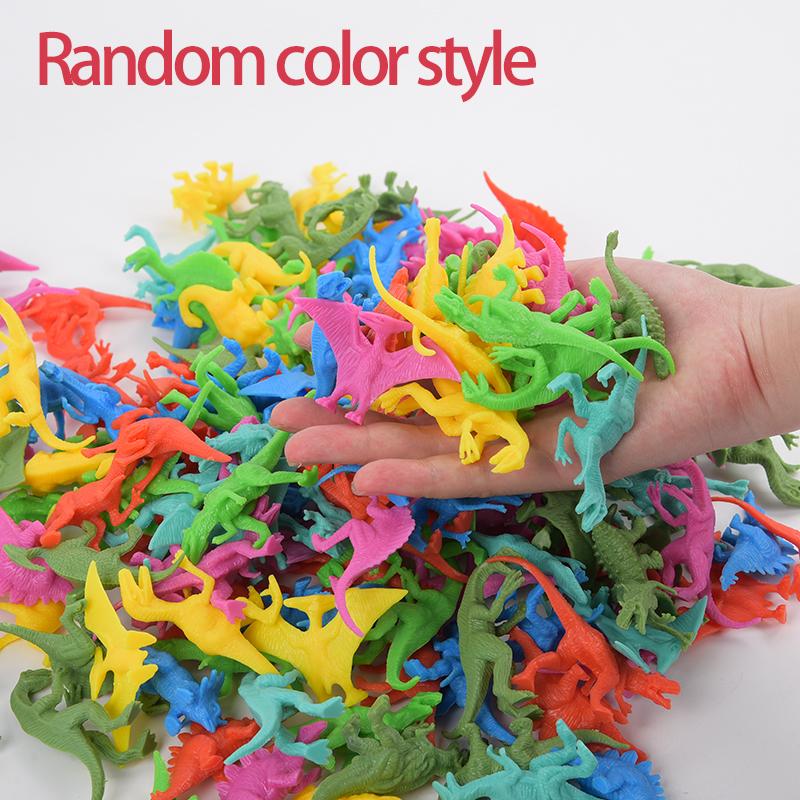 Plastic Colorful Dinosaur Mini Dinosaur Toy Children'S Zoo Model Male and Female Education Cognitive Dinosaur