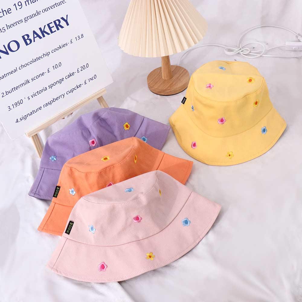 Strand Koreanisch Für Frauen Mädchen Baumwolle Blume Sonnenschutz Visier Kappe Eimerhut Sonnenkappe