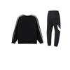 Li Ning Letter Print Side Stripe Loose Pullover Long Sleeve Sweatshirt Comfortable Long Pants Casual Sports Suit YKLU341-1+-AWDU917-1