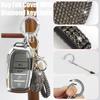 Key Fob Cover With Diomond Keychain Car Key Shell Compatible With Toyota Camry Venza RAV4 Prime Land Cruiser Fortuner Grand Highlander Corolla, 4