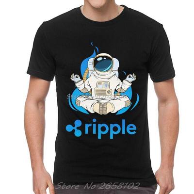Ripple XRP Coin Crypto T Shirt Men Cotton Print T-shirt Funny Tshirt Astronaut Cryptocurrency Tees Harajuku Streetwear - Men'...
