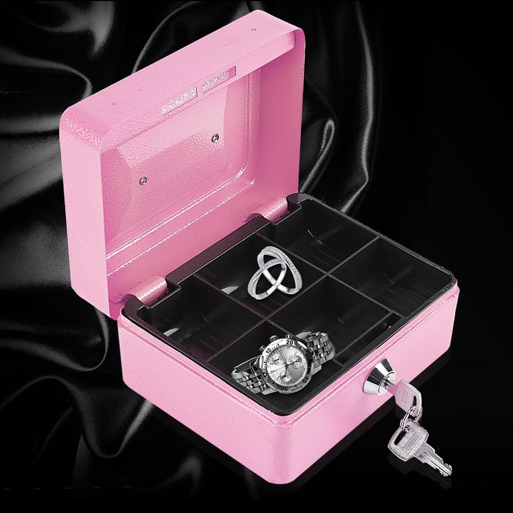 

Lockable Feature Security Box Portable Design Safe Box Jewelry Storage Money Box Household