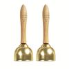 2pcs Hand Bells with Wooden Handle Handheld Bells Percussion Music Instrument for Wedding Game Party Decor ZSY