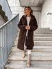 2024 Furry Long-Sleeved Lapel Women's Plush Coat - Autumn/Winter Collection.