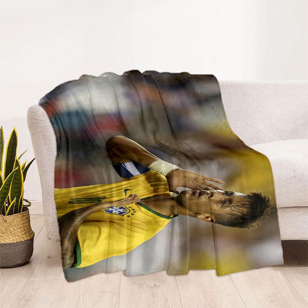 Neymars Ikonischer Haarschnitt Decke Strapazierfähiger Komfort Perfekt für Couch Picknicks Sofa Vier Jahreszeiten Vielseitig Spielerisches Design