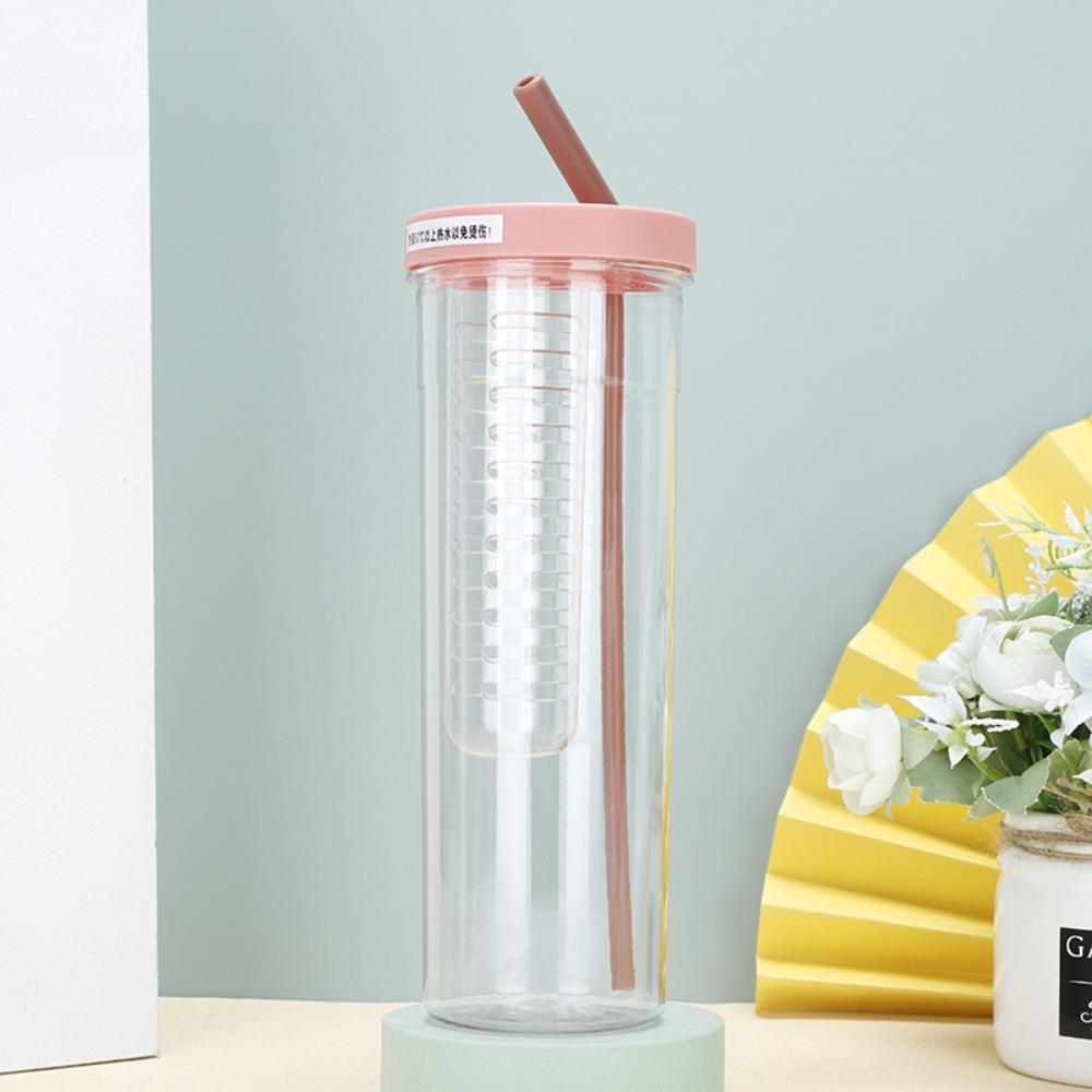 Φλιτζάνια χυμού μεγάλης χωρητικότητας 700ML Διαφανές φίλτρο λεμονιού Νέο κορίτσι μπουκαλιών νερού