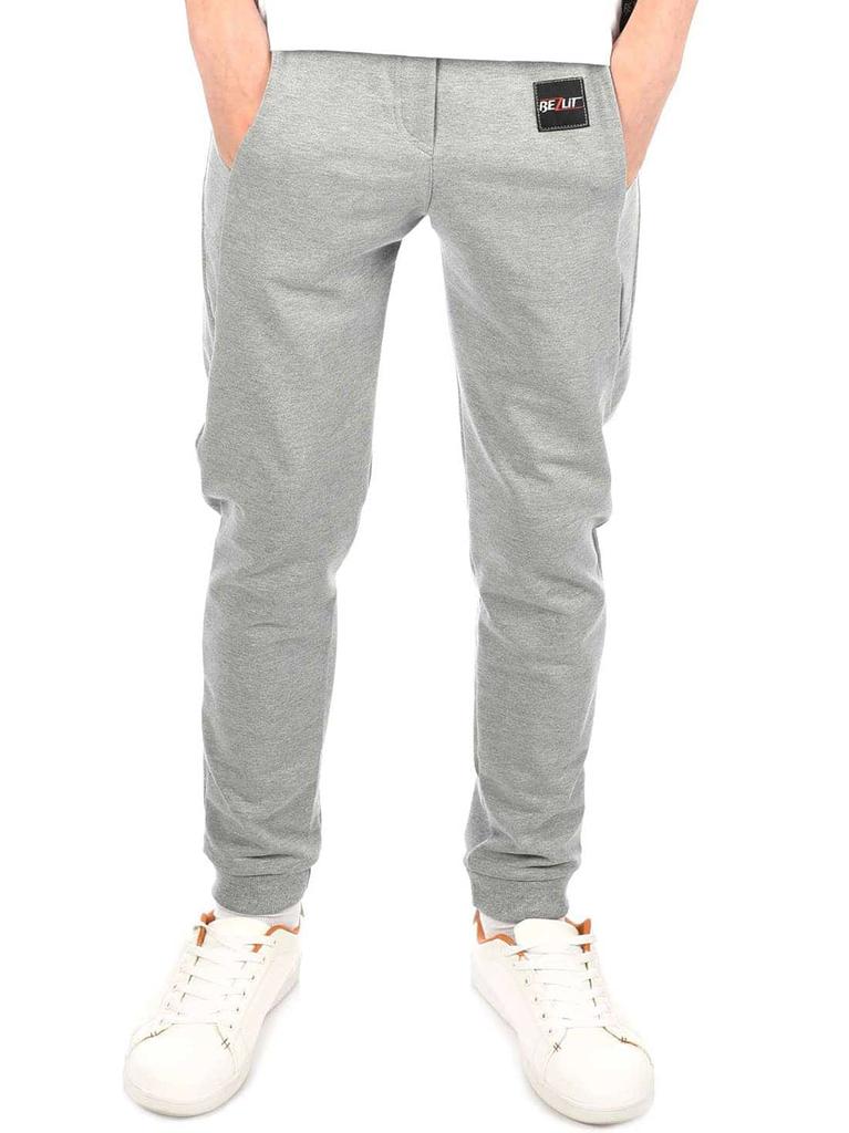 Dětské chlapecké volnočasové kalhoty s žebrovanými manžetami