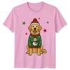 Golden Retriever Christmas Dog Holiday Animals Unisexs TShirt Unisexs Graphic Top