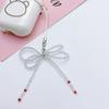 Fashion Glass Beaded Bowknot Phone Charm Straps Y2K Bag Decoration Lanyard Car Keys Hanging Pendants Purse Accessories