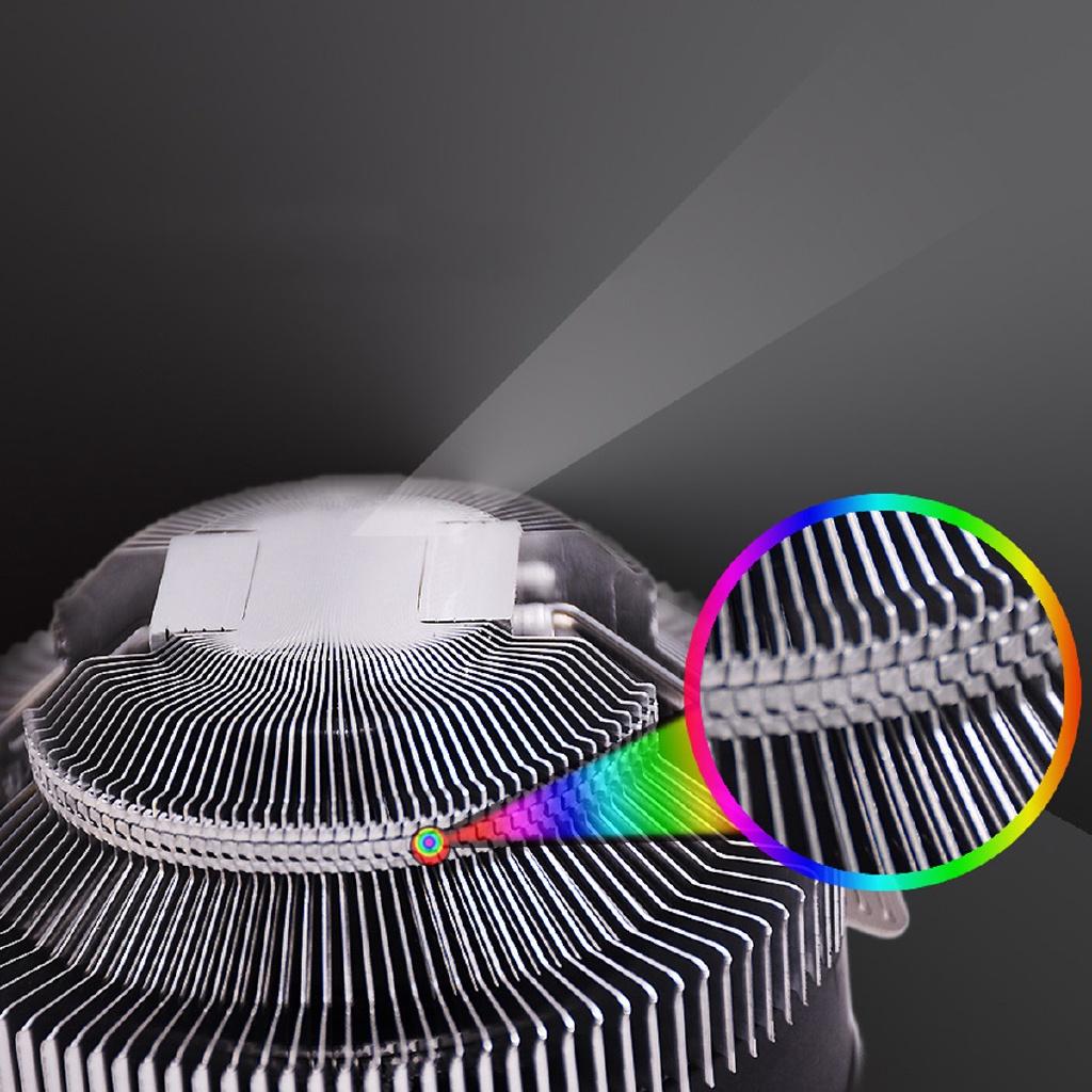 4W RGB LED CPU-Kühlkühlerlüfter 12V Heatpipes Kühlkörper Für Intel 775/1366/1156 AMD AM2 +/AM3 /AM3 +