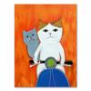 Funny Cartoon Animal Poster Modern Nordic Wall Art Dog Cat Beauty Salon Canvas Painting Cat Playing Guitar Print Home Room Decor