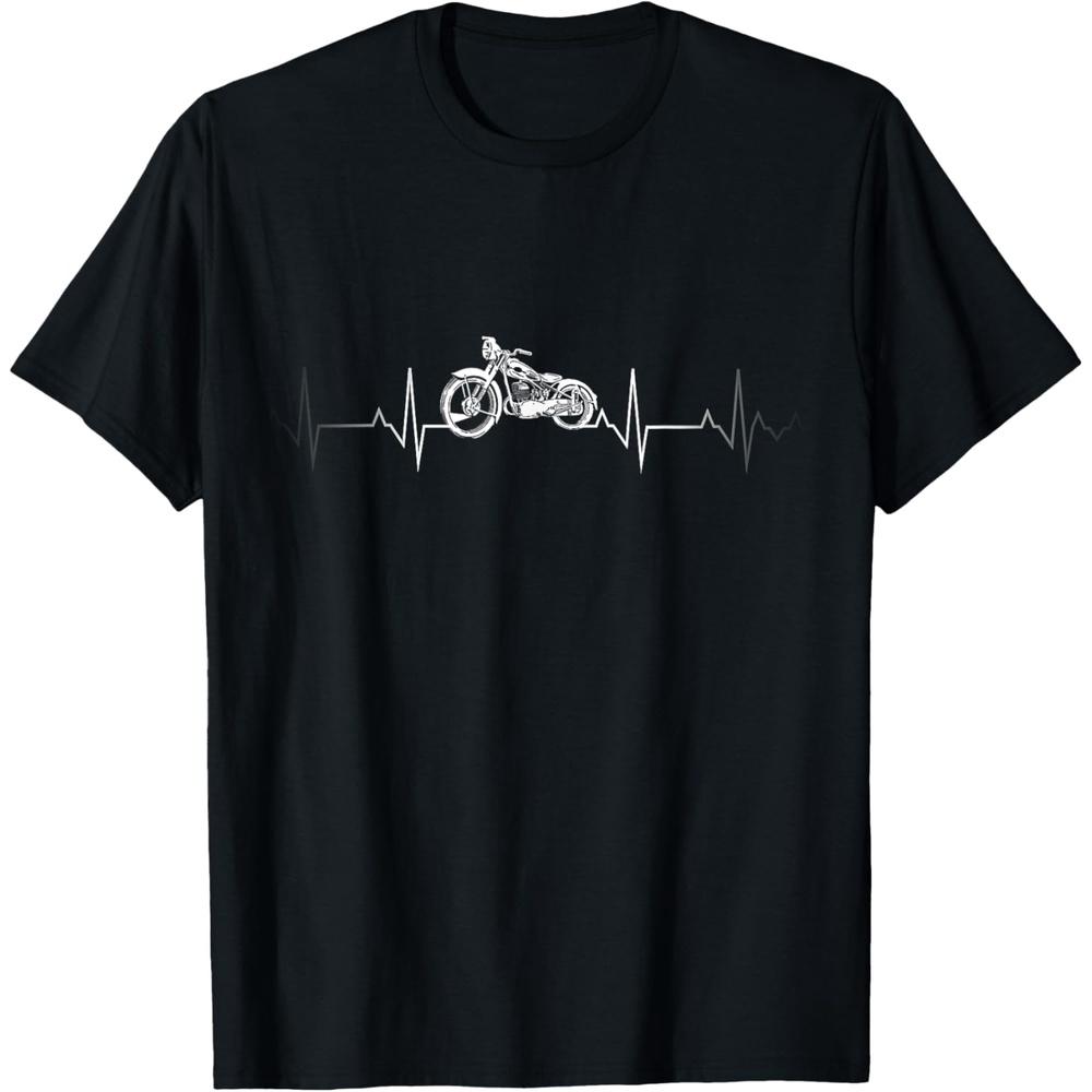 Motorcycle Heartbeat T Shirt I love my Motorcycle. T Shirt S чёрный