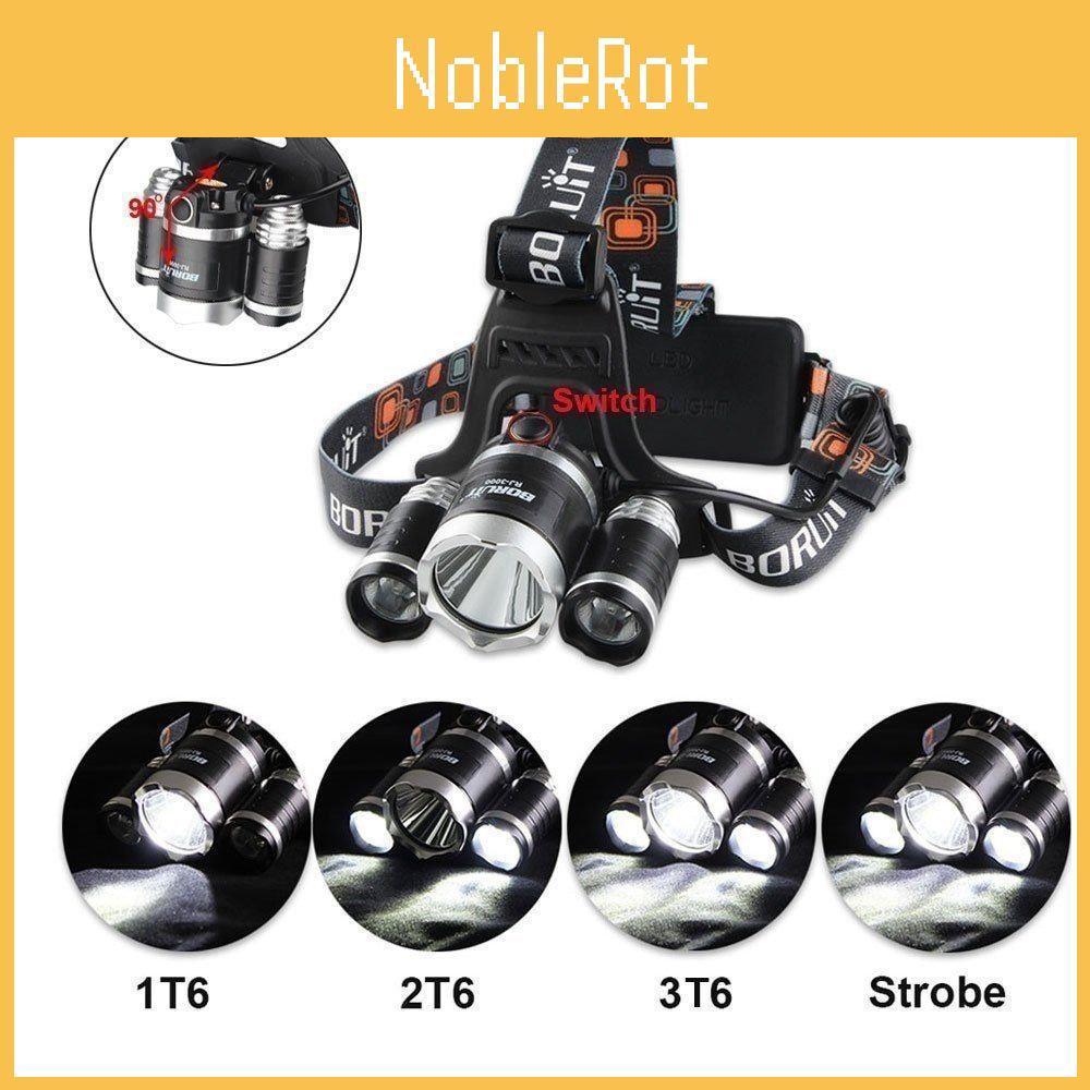 Cree 1pcs 3x Led Xml T6 Waterproof 20000 Lumens Headlamp Led Flashlight Torch