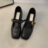 Retro Square Head Thick Heel Single Shoes Women's Spring and Autumn New Fairy High Heels Mary Jane Small Leather Shoes